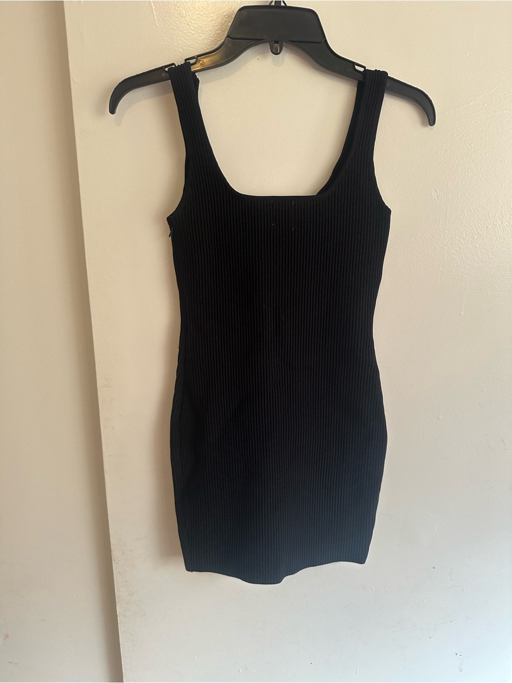 Princess Polly Black Ribbed Square-Neck Mini - Picture 9 of 10